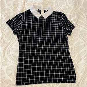 The Limited Black and White Grid Blouse